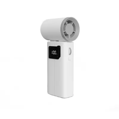 Ručni visokobrzinski ventilator – sklopivi 100 brzina, digitalni zaslon White