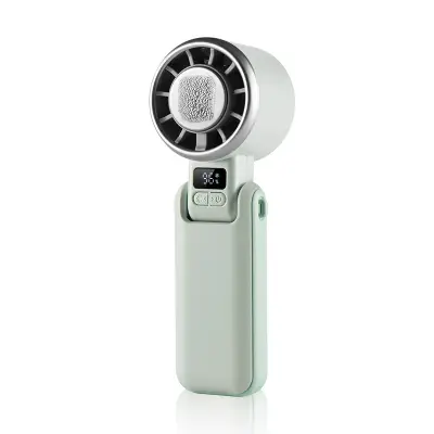 Prijenosni visokobrzinski ručni mini ventilator s hlađenjem ledom i digitalnim zaslonom Zelena