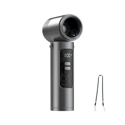 Prijenosni mini ventilator visoke brzine 3-u-1, bez četkica, USB Gray