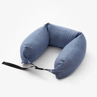 Oblikovljivi U-jastuk za vrat od pamuka s punjenjem Blue