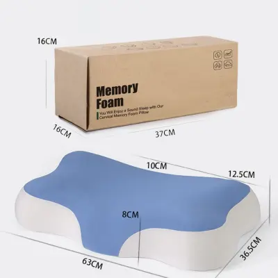 Ergonomski jastuk od memorijske pjene - leptir oblik, hlađenje Blue