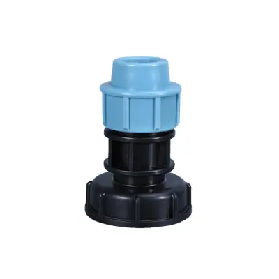 2-kom IBC adapter DN25/6 — PE brzo spajanje, crno-plavi