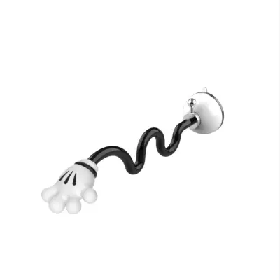 Držač vrata perilice rublja s usisnim čašicama i inox šipkom White+Black