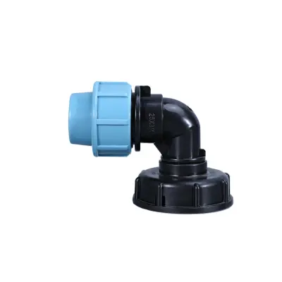 IBC adapter set: Kapica za pretakanje DN25 muški koljeno, 2 kom, PE
