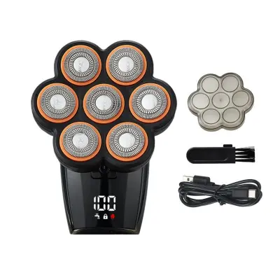 7D Plutajući Magnetski Električni Brijač – LED, Type-C, IPX5, 120min Black