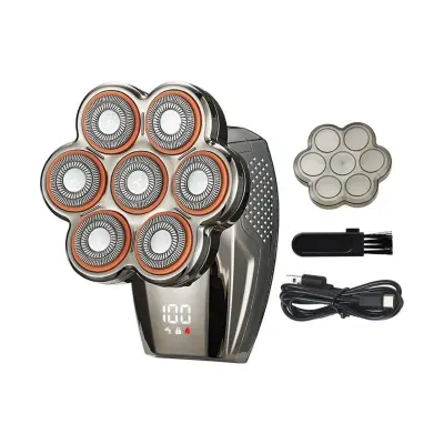 7D Plutajući Magnetski Električni Brijač – LED, Type-C, IPX5, 120min Gunmetal