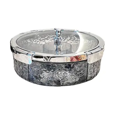 Luksuzni hermetički PET spremnik za grickalice sa zatvaračem Transparent Gray