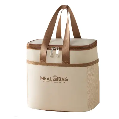 Izolirana torba za ručak od Oxford tkanine s aluminijskom podstavom Beige