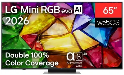 Televizor LG 65MRGB87B3B 2026, 165,1 cm (65"), Mini RGB, 4K UHD, Smart TV, webOS