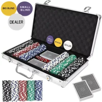 Poker set s 300 žetona i kockicama u aluminijskom koferu