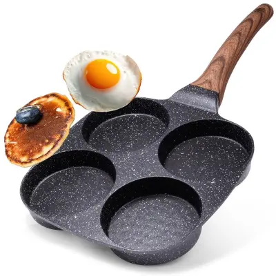 Tava s 4 odjeljka za jaja, omlet i palačinke, neprianjajući sloj, 19x19cm