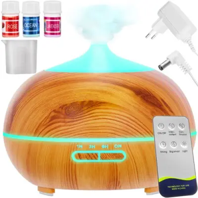 Ultrazvučni aroma difuzor i ovlaživač zraka, 400ml, 7 LED boja