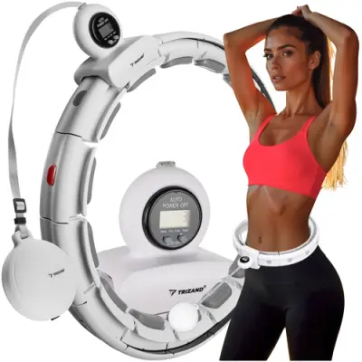Pametni hula hoop obruč za mršavljenje s utegom Trizand, LCD zaslon i brojač