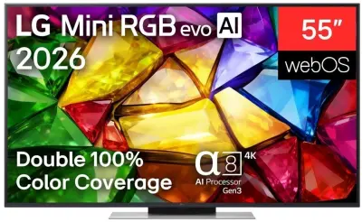 TV LG 55MRGB87B3B 139.7cm (55"), Mini RGB, 4K UHD Smart TV, webOS