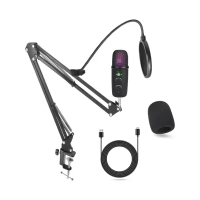 USB kondenzatorski komplet mikrofona - studijsko snimanje i streaming s podesivim stalkom