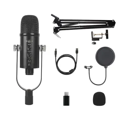 USB kondenzatorski mikrofon komplet - mikrofon za studijsko snimanje i streamanje