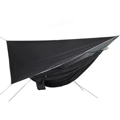 Set viseće mreže i cerade s 210T najlonom i čvrstom mrežom Black