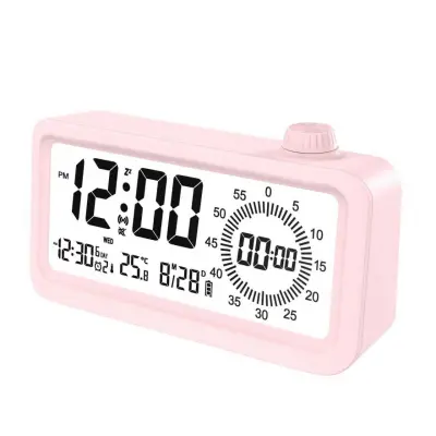 Punjen Smart Alarm Sat s LCD zaslonom, noćnim svjetlom i tajmerom