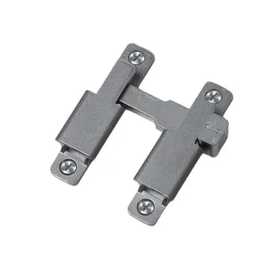 Blokada kliznih vrata kompatibilna s 90°/180°, aluminijska, s vijcima Srebrna