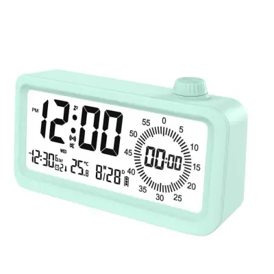 Punjen Smart Alarm Sat s LCD zaslonom, noćnim svjetlom i tajmerom