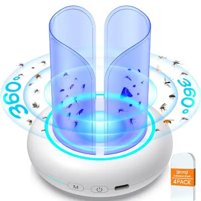 Efektivni električni uništavač muha USB punjiv i prijenosan