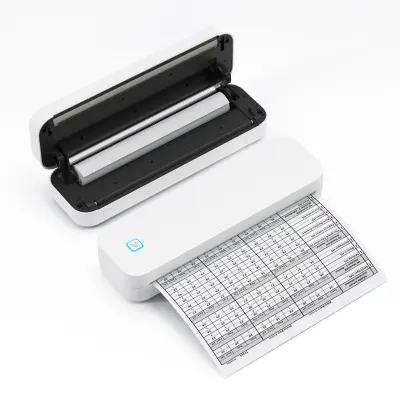 Prijenosni A4 termalni pisač D80 s Bluetoothom i baterijom White
