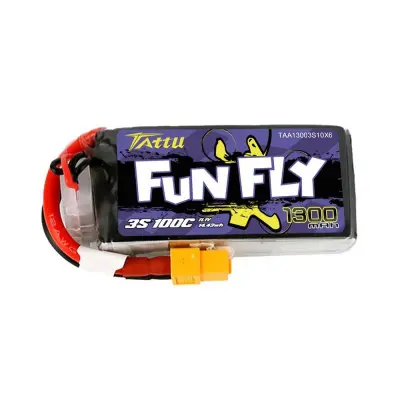 Tattu Funfly 1300mAh 11.1V 100C 3S1P LiPo baterija za dronove