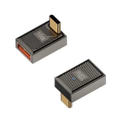 Adapter USB Type-C (ženski) na USB-A (muški), 120W, s indikatorskom lampicom, cinkova legura, prijenos podataka 10Gbps