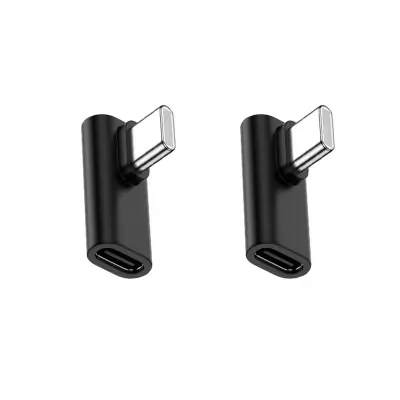Set od 2 Type-C adaptera (ženski na muški), pod pravim kutom, USB 2.0, injekcijski lijevano