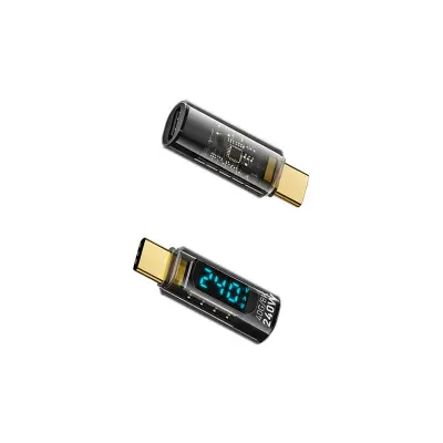 USB-C adapter (ženski na muški) 240W s digitalnim zaslonom — 2 kom
