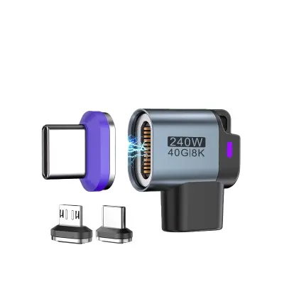 24Pin T-oblik 8K/40Gbps 240W Type-C adapter s magnetskim konektorom