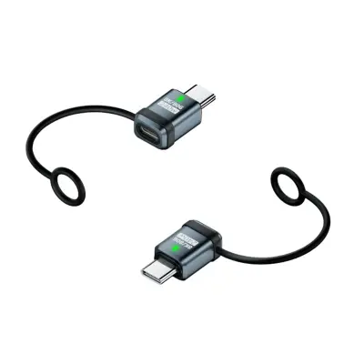 Set od 2 adaptera Type-C (ženski na muški), ravni, 240W, 120Gbps Siva