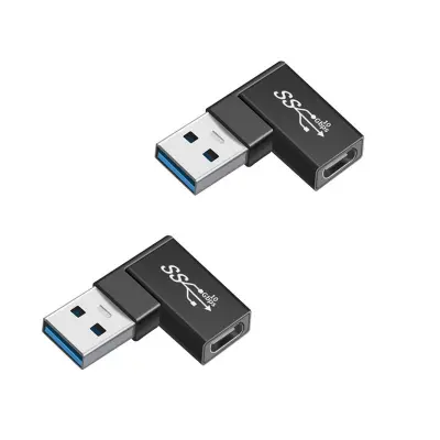 TYPE-C ženski na USB-A muški L-adapter (2 kom) – podržava 5Gbps prijenos podataka i 5V/3A punjenje