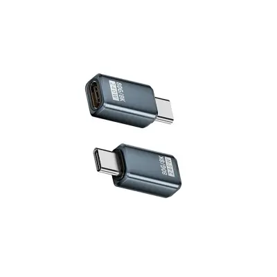 240W 80Gbps USB-C adapter, ženski na muški — ravni konektor (2 kom) Siva