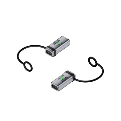 Adapter USB-C ženski na ženski 240W - 120Gbps prijenos podataka, 16K video (2 kom) Srebrna