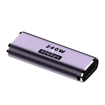 Višenamjenski adapter 240W — USB-C ženski na ženski 240W 40Gbps, ljubičasti