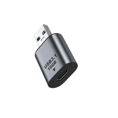 Komplet od 2 adaptera Type-C ženski na USB muški, aluminijska legura, prijenos podataka 10Gbps