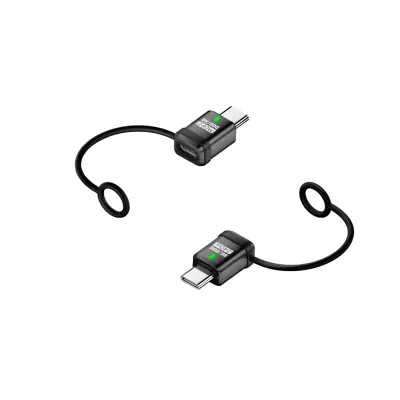 Set od 2 adaptera Type-C (ženski na muški), ravni, 240W, 120Gbps Crna
