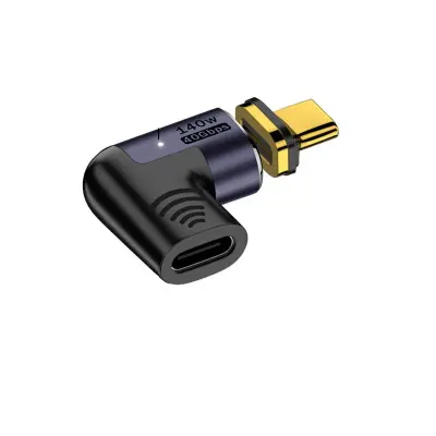 140W magnetski bočno savijeni USB-C adapter (USB-C ženski na USB-C muški) — pojedinačno