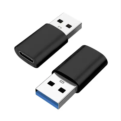 Set od 2 USB 3.0 adaptera (USB-A muški → USB-C ženski) – brz prijenos podataka i punjenje Crna