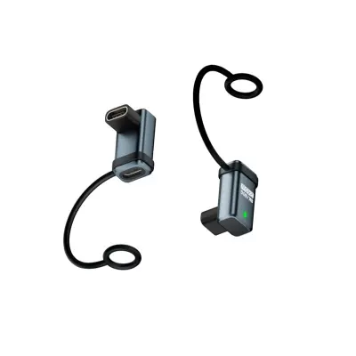 Set od 2 USB-C adaptera (ženski na ženski), 240W, 120Gbps, ugaoni Plava