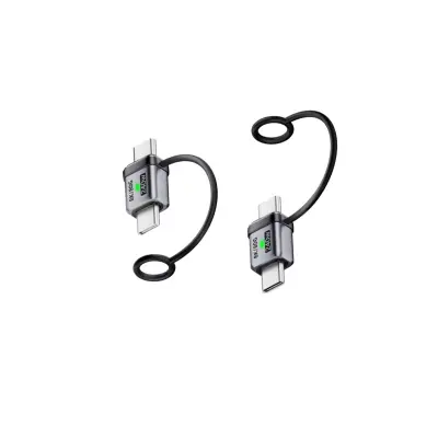 Set od 2 Type-C adaptera (muški na muški): 240W punjenje i 120Gbps prijenos podataka Srebrna