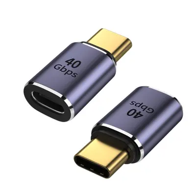 Adapter USB-C (ženski na muški) – ravni konektor, 40Gbps, paket od 2