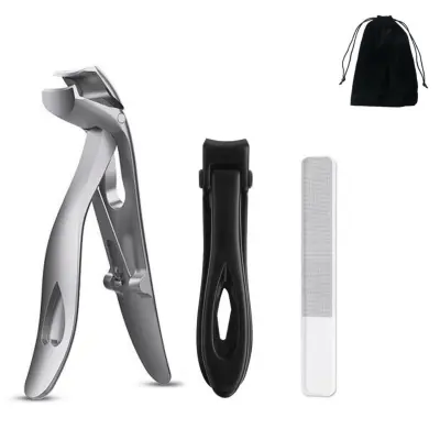 Set za nokte s ergonomskim zmijolikim škarama i turpijom Silver