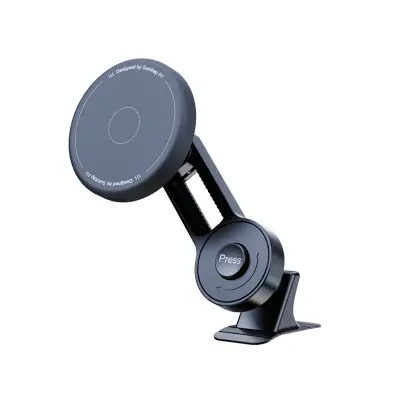 Magnetni silikonski stalak za telefon s produžetkom i ljepilom 360 Black