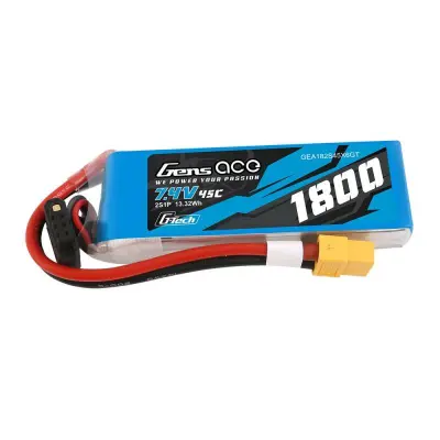 Gens Ace G-Tech LiPo baterija 1800 mAh 7,4 V 45C 2S1P XT60 za RC modele