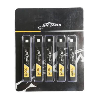 Tattu LiPo baterija 300mAh 3,8V 75C 1S1P HV BT2.0.5 (5 komada)