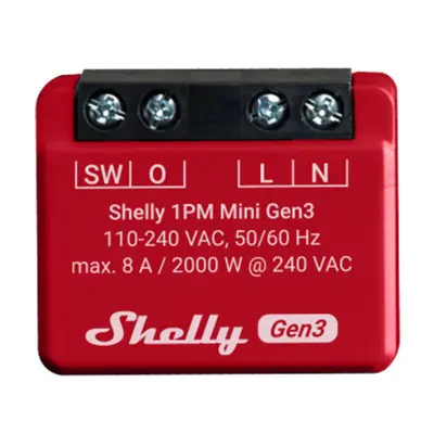 Shelly 1PM Mini Gen3 WiFi/Bluetooth kontroler