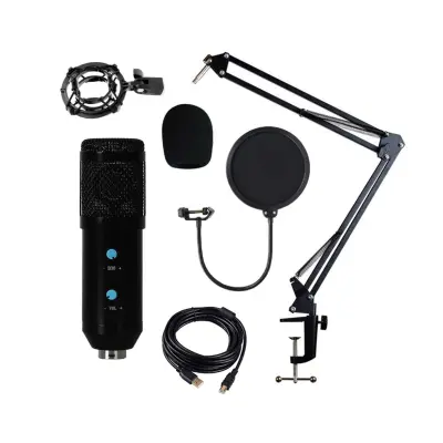 USB kondenzatorski komplet mikrofona s regulacijom volumena i reverbom