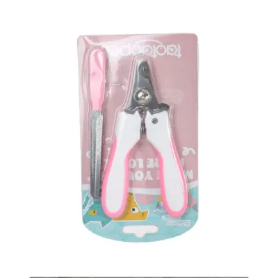 Set za rezanje noktiju ljubimaca s inox oštricom i turpijom Pink